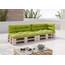 sunnypillow Palettenkissen für Palettenmöbel - 5er Set - Palettenauflage 120 x 80 für Palettensofa - Palettenpolster für Garten, Gesteppte Kissen für Europaletten - Sitzkissen & Rückenkissen Grün