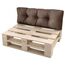 sunnypillow Palettenkissen für Gartenmöbel - Rückenkissen 120 x 60 cm - Rückenpolster für Bett und Sofa - Palettenpolster für Palettenmöbel - Gesteppte Gartenkissen - Rückenlehne, Kissen Braun