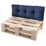sunnypillow Palettenkissen für Gartenmöbel - Rückenkissen 120 x 50 cm - Rückenpolster für Bett und Sofa - Palettenpolster für Palettenmöbel - Gesteppte Gartenkissen - Rückenlehne, Kissen Blau