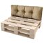 sunnypillow Palettenkissen für Gartenmöbel - Rückenkissen 120 x 50 cm - Rückenpolster für Bett und Sofa - Palettenpolster für Palettenmöbel - Gesteppte Gartenkissen - Rückenlehne, Kissen Beige