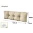 sunnypillow Palettenkissen für Gartenmöbel - Rückenkissen 120 x 60 cm - Rückenpolster für Bett und Sofa - Palettenpolster für Palettenmöbel - Gesteppte Gartenkissen - Rückenlehne, Kissen Cremefarben