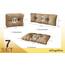 sunnypillow Palettenkissen für Palettenmöbel - 7er Set - Palettenauflage 120 x 80 für Palettensofa - Palettenpolster für Garten, Gesteppte Kissen für Europaletten - Sitzkissen & Rückenkissen Beige