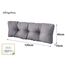 sunnypillow Palettenkissen für Gartenmöbel - Rückenkissen 120 x 40 cm - Rückenpolster für Bett und Sofa - Palettenpolster für Palettenmöbel - Gesteppte Gartenkissen - Rückenlehne, Kissen Grau