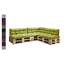 sunnypillow Palettenkissen für Palettenmöbel - 7er Set - Palettenauflage 120 x 80 für Palettensofa - Palettenpolster für Garten, Gesteppte Kissen für Europaletten - Sitzkissen & Rückenkissen Grün