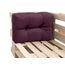 sunnypillow Palettenkissen für Gartenmöbel - Rückenkissen 65 x 60 cm - Rückenpolster für Bett und Sofa - Palettenpolster für Palettenmöbel - Gesteppte Gartenkissen - Rückenlehne, Seitenkissen Violett