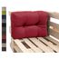 sunnypillow Palettenkissen für Gartenmöbel - Rückenkissen 65 x 60 cm - Rückenpolster für Bett und Sofa - Palettenpolster für Palettenmöbel - Gesteppte Gartenkissen - Rückenlehne, Seitenkissen Rot