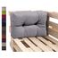 sunnypillow Palettenkissen für Gartenmöbel - Rückenkissen 65 x 60 cm - Rückenpolster für Bett und Sofa - Palettenpolster für Palettenmöbel - Gesteppte Gartenkissen - Rückenlehne, Seitenkissen Grau