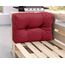 sunnypillow Palettenkissen für Gartenmöbel - Rückenkissen 65 x 60 cm - Rückenpolster für Bett und Sofa - Palettenpolster für Palettenmöbel - Gesteppte Gartenkissen - Rückenlehne, Seitenkissen Rot