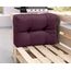 sunnypillow Palettenkissen für Gartenmöbel - Rückenkissen 65 x 50 cm - Rückenpolster für Bett und Sofa - Palettenpolster für Palettenmöbel - Gesteppte Gartenkissen - Rückenlehne, Seitenkissen Violett