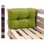 sunnypillow Palettenkissen für Gartenmöbel - Rückenkissen 65 x 60 cm - Rückenpolster für Bett und Sofa - Palettenpolster für Palettenmöbel - Gesteppte Gartenkissen - Rückenlehne, Seitenkissen Grün
