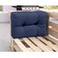 sunnypillow Palettenkissen für Gartenmöbel - Rückenkissen 65 x 60 cm - Rückenpolster für Bett und Sofa - Palettenpolster für Palettenmöbel - Gesteppte Gartenkissen - Rückenlehne, Seitenkissen Blau