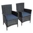 ESTEXO Polyrattan Gartenstuhl Set 2er Stuhlset Rattan Stuhl Garten Sessel Rattanstühle Balkonstühle Terrassenstühle Outdoor Stühle Balkonsessel (Anthrazit-Grau)