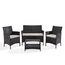SVITA Brooklyn Gartenmöbel Poly Rattan Sitzgruppe Essgruppe Set Sofa-Garnitur Lounge Braun, Grau oder Schwarz (Grau)