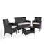 SVITA Brooklyn Gartenmöbel Poly Rattan Sitzgruppe Essgruppe Set Sofa-Garnitur Lounge Braun, Grau oder Schwarz (Grau)