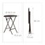 Relaxdays Gartenmöbel Set Bastian, klappbar, 3-teilig, Rattan-Optik, klein, HBT Tisch: 75,5 x 60 x 60 cm, braun