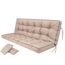 PillowPrim Beige Kissen für Hollywoodschaukel, Gartenschaukelkissen 150 cm, Komfort Sitzbank mit Rückenlehne, Inklusive Zwei Rückenlehnen-Kissen