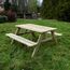 PLATAN ROOM Picknick Sitzgruppe aus Holz 170 cm Tisch Bank Kiefernholz massiv 35 mm Bierbank stabil und robust