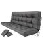 PillowPrim Graphit Sitzauflage für Hollywoodschaukel, Gartenschaukelkissen 150 cm, Bequeme Bankauflage mit Rückenlehne, Wohnwagen Geeignet