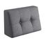 sunnypillow Palettenkissen für Gartenmöbel - Rückenkissen 60x40x20/10cm - Rückenpolster für Bett und Sofa - Palettenpolster für Palettenmöbel - Gesteppte Kissen mit Knöpfen - Rückenlehne Grau