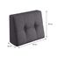 sunnypillow Palettenkissen für Gartenmöbel - Rückenkissen 60x40x20/10cm - Rückenpolster für Bett und Sofa - Palettenpolster für Palettenmöbel - Gesteppte Kissen mit Knöpfen - Rückenlehne Anthrazit