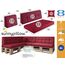 sunnypillow Palettenkissen Outdoor, UV-lichtecht, wasserdicht - 8er Set - Palettenauflage für Palettensofa für Haus und Garten - Palettenpolster für Palettenmöbel - Rückenkissen & Sitzkissen Rot