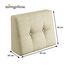 sunnypillow Palettenkissen Outdoor, UV-lichtecht, wasserdicht - Rückenkissen 60x40x20/10cm - Palettenauflage für Palettensofa für Haus, Garten - Palettenpolster für Palettenmöbel - Kissen Cremefarben