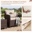 GIANTEX Rattan Gartenmöbel Set, Balkonmöbel Kleiner Balkon, Lounge Gartenmöbel Set, Balkon Möbel für 2 Personen, Gartenlounge Set 2 Sessel & Tisch, 3 tlg. Gartensitzgruppe inkl. Sitz- und Rückenkissen