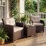 GIANTEX Rattan Gartenmöbel Set, Balkonmöbel Kleiner Balkon, Lounge Gartenmöbel Set, Balkon Möbel für 2 Personen, Gartenlounge Set 2 Sessel & Tisch, 3 tlg. Gartensitzgruppe inkl. Sitz- und Rückenkissen