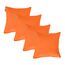 Gardenista Wasserfestes Deko Kissen Schaumkrumen Füllung für Gartenmöbel | 45 cm x 45 cm Outdoor Kisse | Bequem und Dekorativ | 4er Packung ( Orange )
