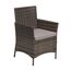 SVITA Brooklyn Gartenmöbel Poly Rattan Sitzgruppe Essgruppe Set Sofa-Garnitur Lounge Braun