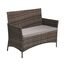 SVITA Brooklyn Gartenmöbel Poly Rattan Sitzgruppe Essgruppe Set Sofa-Garnitur Lounge Braun