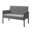 SVITA Brooklyn XL Polyrattan Essgruppe Lounge Garnitur Gartenmöbel Set Esstisch Grau
