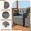 GIANTEX Rattan Gartenmöbel Set, Balkonmöbel Kleiner Balkon, Lounge Gartenmöbel Set, Balkon Möbel für 2 Personen, Gartenlounge Set 2 Sessel & Tisch, 3 tlg. Gartensitzgruppe inkl. Sitz- und Rückenkissen