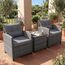 GIANTEX Rattan Gartenmöbel Set, Balkonmöbel Kleiner Balkon, Lounge Gartenmöbel Set, Balkon Möbel für 2 Personen, Gartenlounge Set 2 Sessel & Tisch, 3 tlg. Gartensitzgruppe inkl. Sitz- und Rückenkissen