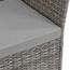 SVITA Dallas Gartensitzgruppe Polyrattan 4-teilig Outdoor Set mit 2 Sesseln 2er-Sofa & Esstisch Wetterfestes PE-Rattan Stahlrahmen & Sitzkissen Grau