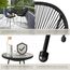 tectake® Set 2X Stuhl 1x Beistelltisch Acapulco, Gartenstuhl, Gartenstühle im Retro Design, Indoor und Outdoor Sessel für Garten, Wintergarten, als Terrassenstühle oder Balkon Sessel - schwarz