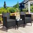 Yaheetech Balkonmöbel Set, Gartenmöbel-Set 3 TLG. inkl. 2 Stühle mit Sitzkissen & Tisch, Terrassenmöbelset Gartensitzgruppe Lounge Set aus PE-Polyrattan für Balkon/Terrasse