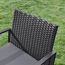 SONGMICS Balkonmöbel, Gartenmöbel-Set, aus PE-Polyrattan, Lounge-Set, Tisch und 2 Stühle, Terrassenmöbel, einfache Montage, Outdoor, für Terrasse, Balkon, Garten, schwarz-grau GGF010G05