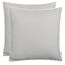 Brandsseller 2er Set Outdoor Kissen 45x45 cm – Wetterfeste Zierkissen mit Paspel – Wasserabweisende Gartenkissen & Dekokissen für draußen – Sofakissen für Balkon & Terrasse – Hellgrau