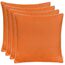 Brandsseller 4er Set Outdoor Kissen 45x45 cm – Wetterfeste Zierkissen mit Paspel – Wasserabweisende Gartenkissen & Dekokissen für draußen – Sofakissen für Balkon & Terrasse – Orange