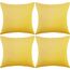 Dekorative wasserdichte Kissenbezüge 4 Stück, für den Außenbereich – 45,7 × 45,7 cm, Goldgelb, mit PU-Beschichtung, ideal für Terrasse, Balkon, Garten, Sofa, Bett und Zelt