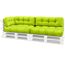 Spatium Palettenkissen Set abnehmbar Bezug wasserdicht gesteppt Palettenauflage Palettenpolster Palettensofa Palettenmöbel Apfelgrün 5er Set