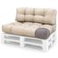 Spatium Palettenkissen Set abnehmbar Bezug wasserdicht gesteppt Palettenauflage Palettenpolster Palettensofa Palettenmöbel Beige 2er Set
