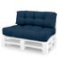 Spatium Palettenkissen Set abnehmbar Bezug wasserdicht gesteppt Palettenauflage Palettenpolster Palettensofa Palettenmöbel Dunkelblau 2er Set