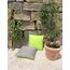 JACK 2-farbiges Wende Outdoor Lounge Kissen 45x45cm Dekokissen inkl. Füllung Wasserfest Sitzkissen Garten Stuhl Lotus Effekt, Farbe:Grau - Grün