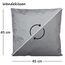 JACK 2-farbiges Wende Outdoor Lounge Kissen 45x45cm Dekokissen inkl. Füllung Wasserfest Sitzkissen Garten Stuhl Lotus Effekt, Farbe:Anthrazit - Grau