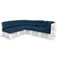 Spatium Palettenkissen Set abnehmbar Bezug wasserdicht gesteppt Palettenauflage Palettenpolster Palettensofa Palettenmöbel Dunkelblau 11er Set