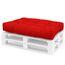 Spatium Palettenkissen Set abnehmbar Bezug wasserdicht gesteppt Palettenauflage Palettenpolster Palettensofa Palettenmöbel Rot Sitzkissen 120x60x15