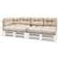 Spatium Palettenkissen Set abnehmbar Bezug wasserdicht gesteppt Palettenauflage Palettenpolster Palettensofa Palettenmöbel Beige 7er Set