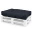 Spatium Palettenkissen Set abnehmbar Bezug wasserdicht gesteppt Palettenauflage Palettenpolster Palettensofa Palettenmöbel Anthrazit Sitzkissen 120x80x15